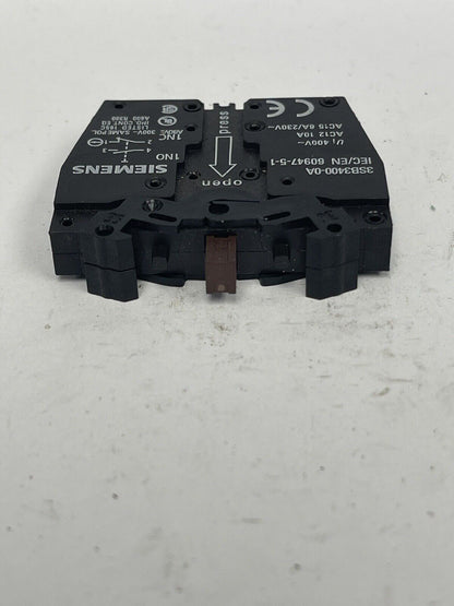 SIEMENS - 3SB3400-0A - CONTACT BLOCK - 10 AMP, 400VAC