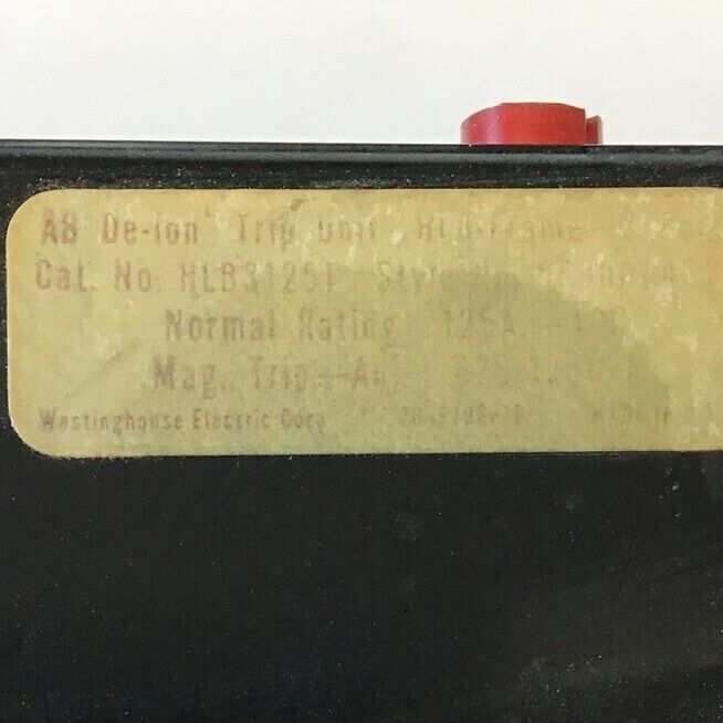 WESTINGHOUSE HLB3125T TRIP UNIT 125A
