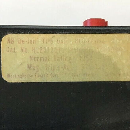 WESTINGHOUSE HLB3125T TRIP UNIT 125A