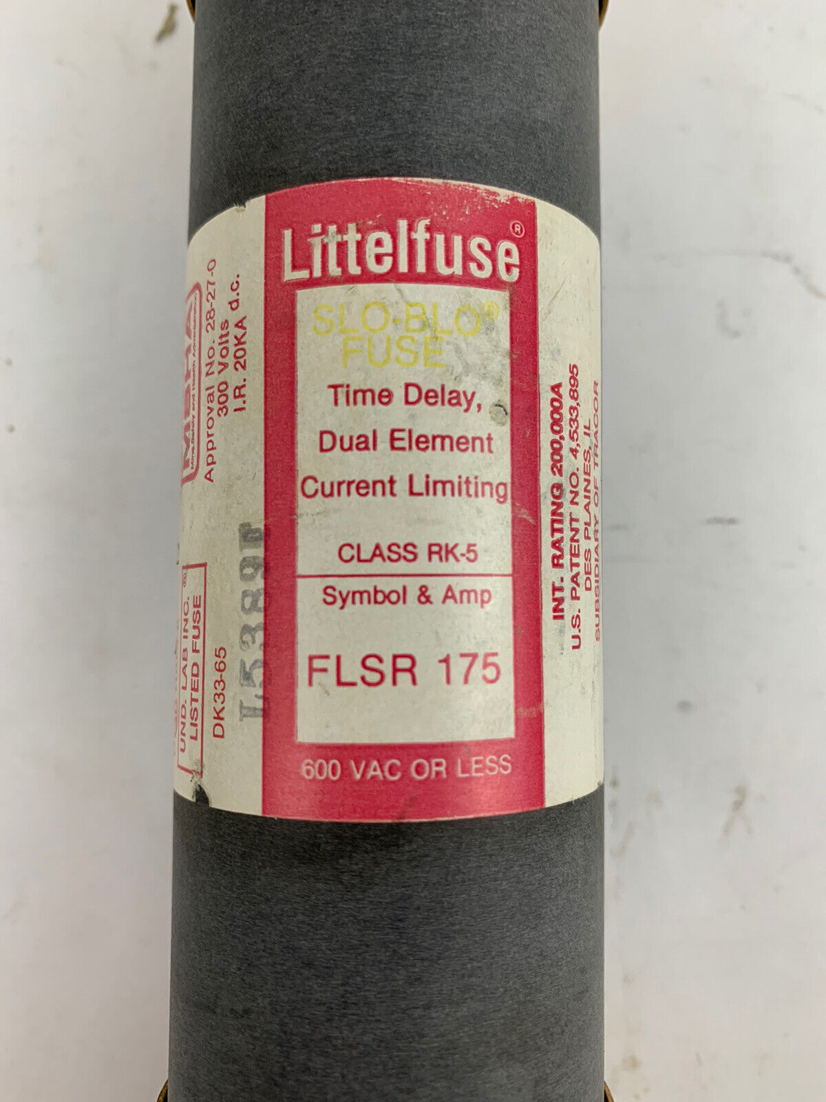 Littelfuse Slo-Blo FLSR175 175A 600V Class RK5 Fuse "Lot of 3"