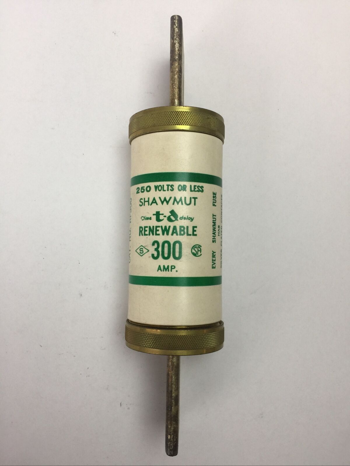 SHAWMUT RF300 TIME DELAY RENEWABLE FUSE 300AMP 250V