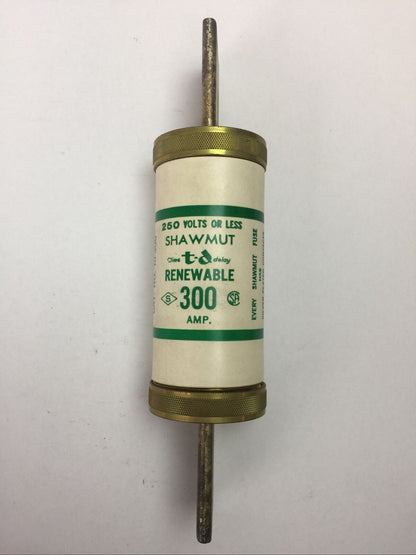 SHAWMUT RF300 TIME DELAY RENEWABLE FUSE 300AMP 250V