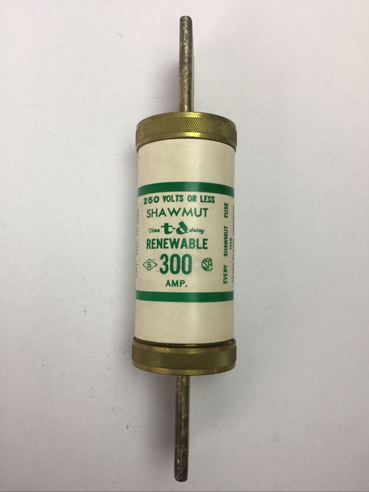 SHAWMUT RF300 TIME DELAY RENEWABLE FUSE 300AMP 250V