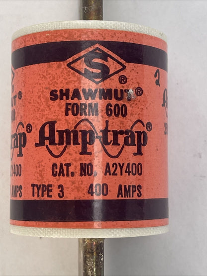 SHAWMUT A2Y400 FORM 600 AMP-TRAP TYPE 3 FUSE 250V 400AMP