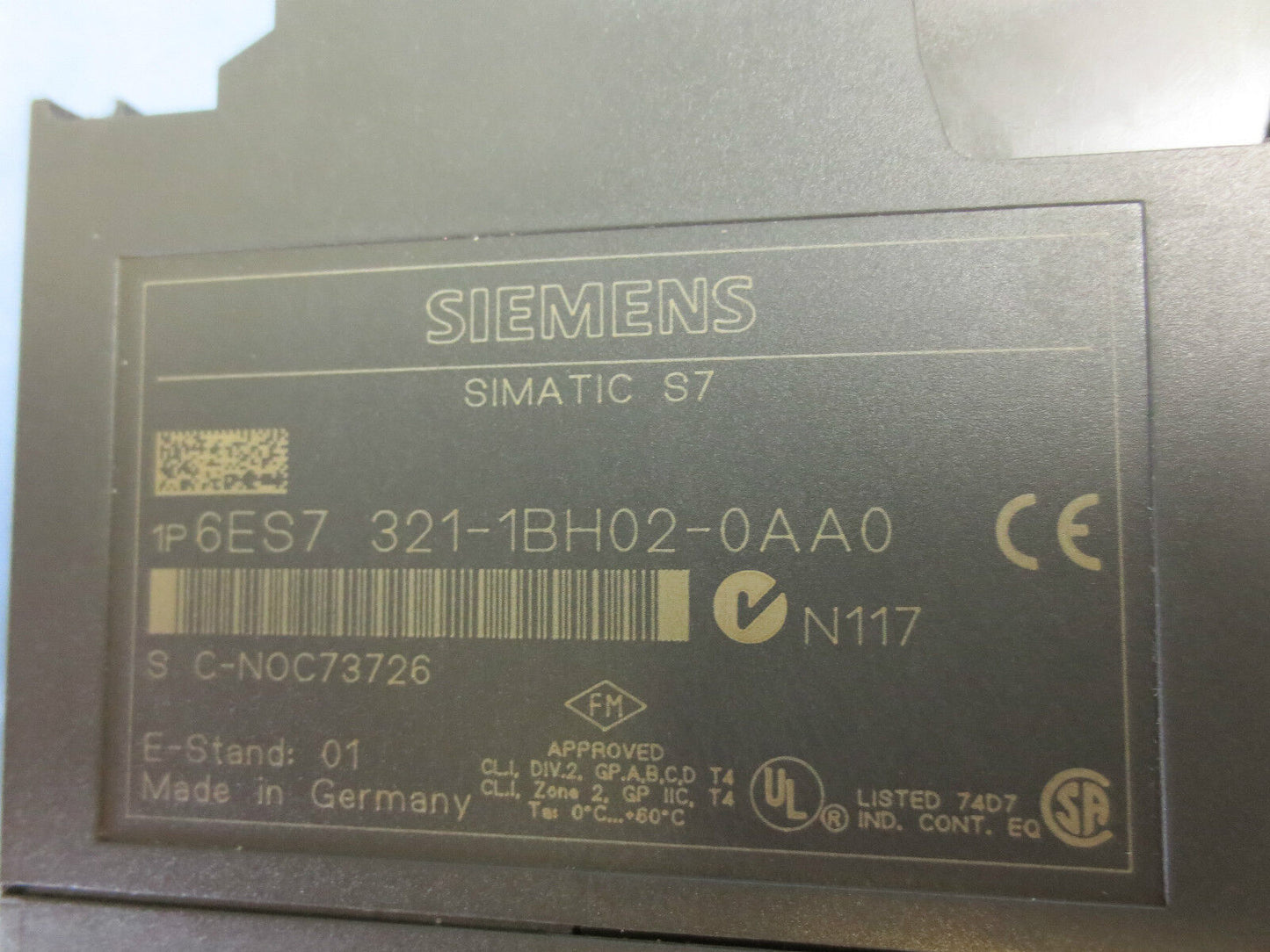 SIEMENS 6ES7 321-1BH02-0AA0 SIMATIC S7 INPUT MODULE