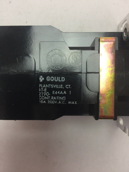GOULD 2190-E44AA MOD A GENERAL PURPOSE RELAY 300VAC 10A 2090-810 COIL 110-120V