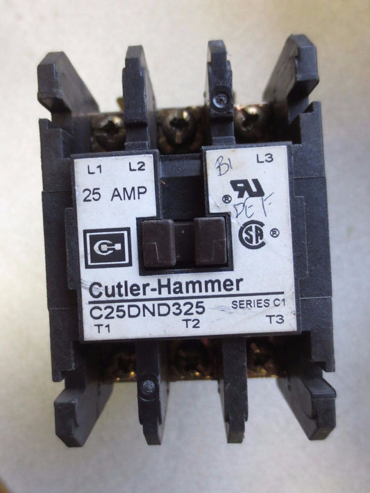 CUTLER-HAMMER C25DND325 CONTACTOR - 25A, 208V/50Hz, 240V/60Hz COIL