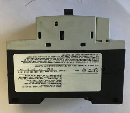 SIEMENS 3RV1011-0JA15 CIRCUIT BREAKER 13A 600V