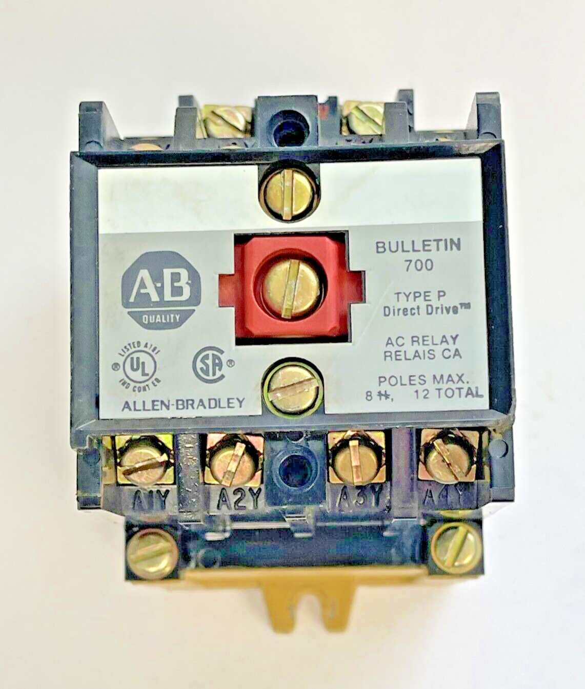 ALLEN BRADLEY - 700-P400A1 SER. A - AC RELAY - 10 A, 600 VAC, 120 V COIL