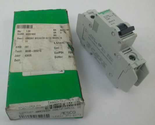 SCHNEIDER ELECTRIC 60110 MULTI 9 C60 BREAKER 1P 10A 240VAC~ 60VDC