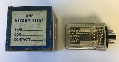 DAVIS DFO-11D 2500 RELAY 718800154 13.5 MADC 5A