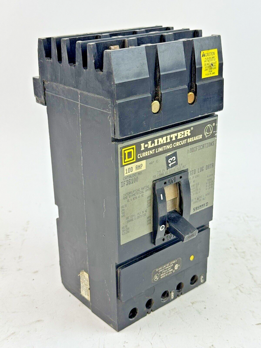 SQUARE D - IF36100 - I-LIMITER CIRCUIT BREAKER - 100 AMP, 3 POLE, 600 VAC
