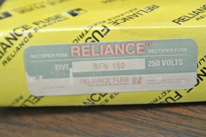 BOX of 5 / RELIANCE RFN150 RECTIFIER FUSES / 250V / 150A / NEW SURPLUS / RFN-150