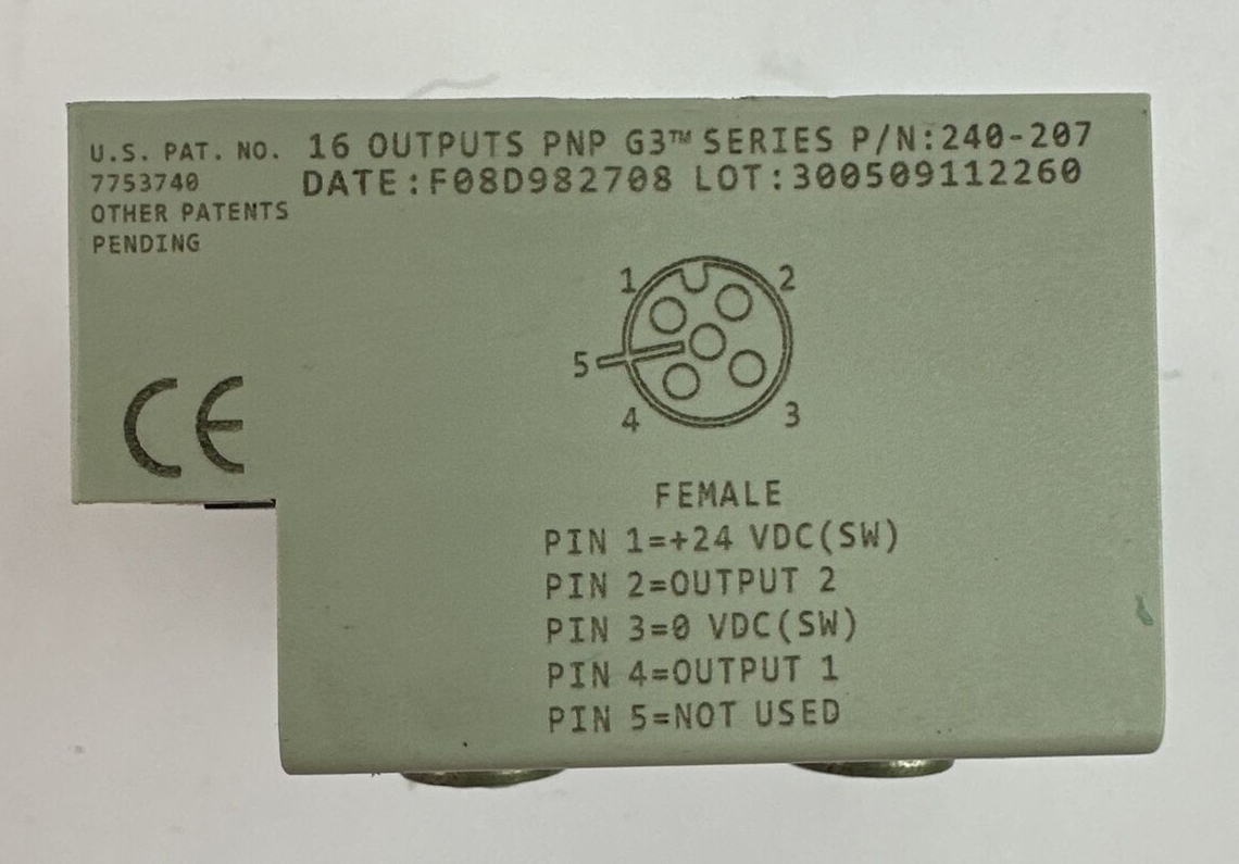 NUMATICS 240-207 16 OUTPUTS PNP G3 SERIES