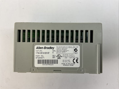 ALLEN BRADLEY 1794-IB16XOB16P SER A REV B01 24VDC SINK INPUT / SOURCE OUTPUT
