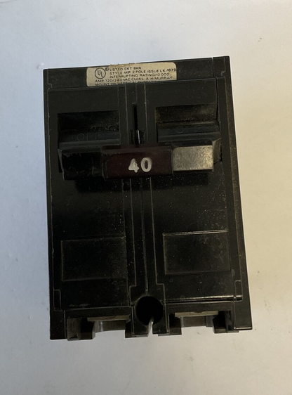 CROUSE-HINDS MP40 CIRCUIT BREAKER 40A 120/240VAC STYLE MP 2POLE