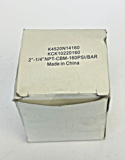 PARKER - K4520N14160 - PRESSURE GAUGE - 2" DIAMETER, 1/4" NPT-CBM, 0-160 PSI