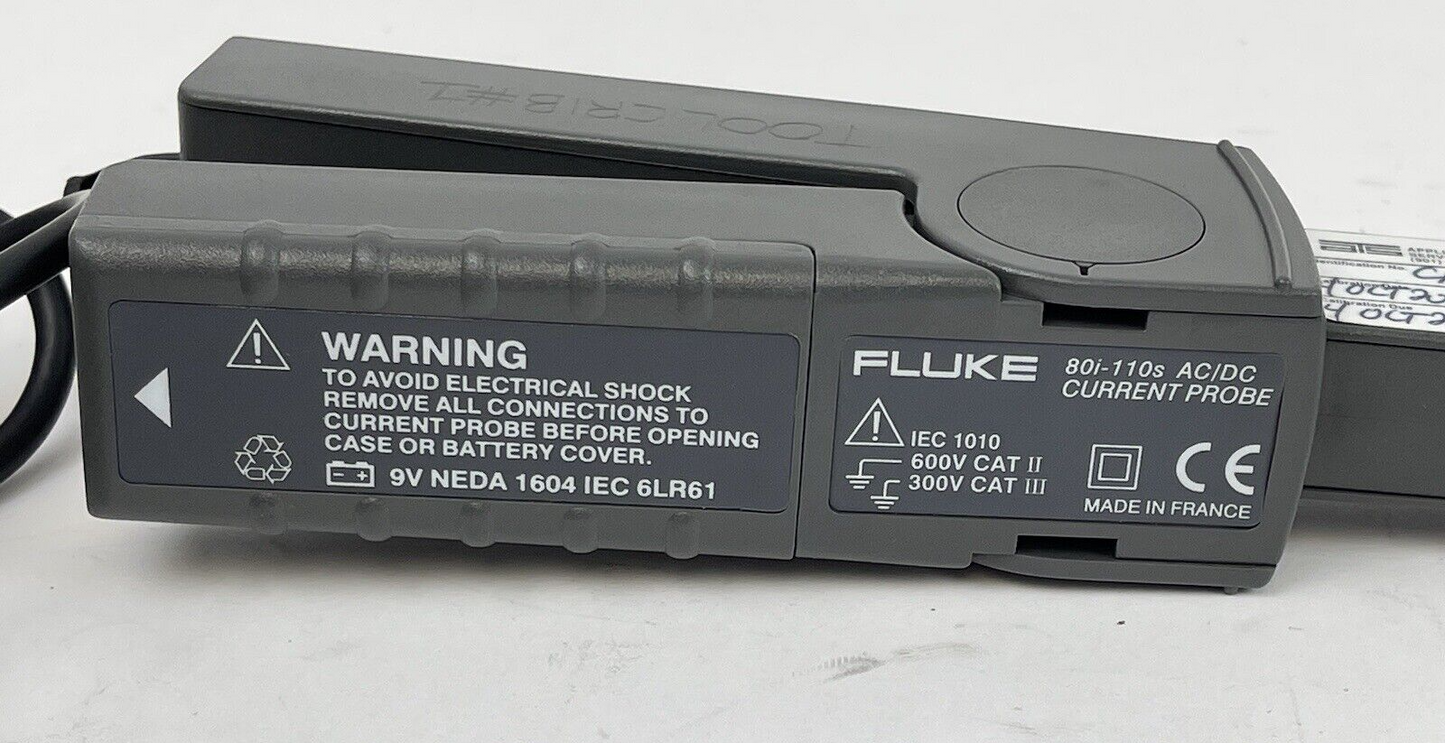 FLUKE - 80I-110S - AC/DC CURRENT PROBE - 100A - CALIBRATED CURRENT CLAMP