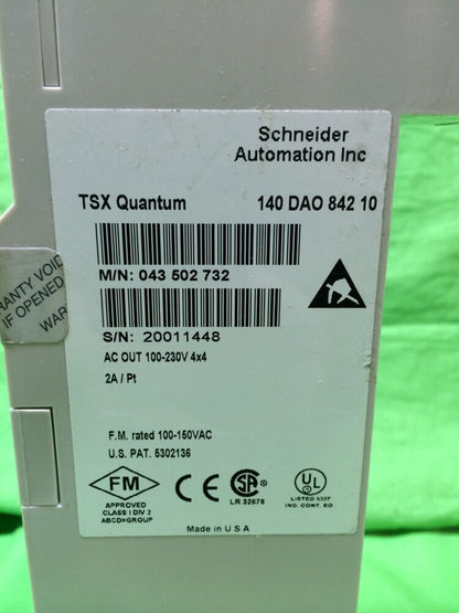 AEG SCHNEIDER AUTOMATION 140DAO84210 OUTPUT MODULE 140-DAO-842-10