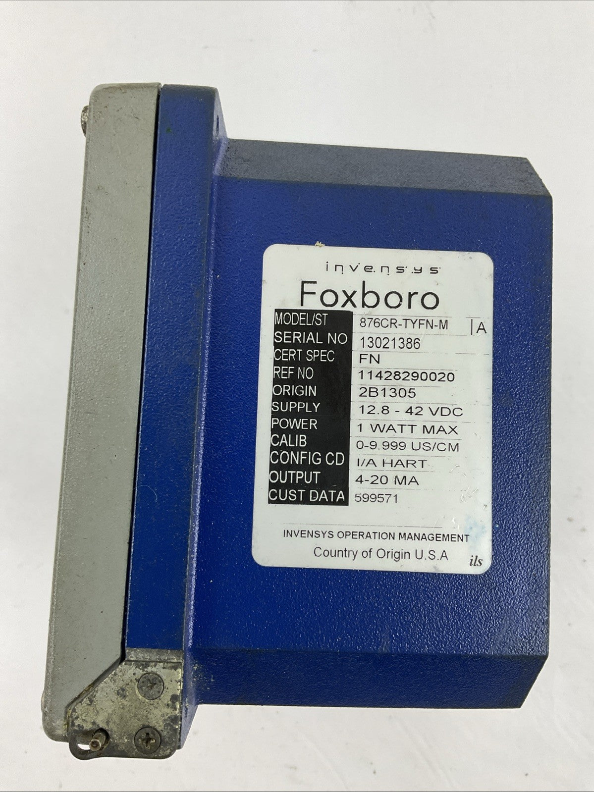 FOXBORO 876CR-TYFN-M INTELLIGENT ELECTROCHEMICAL TRANSMITTER 12.8-42VDC 1WATT