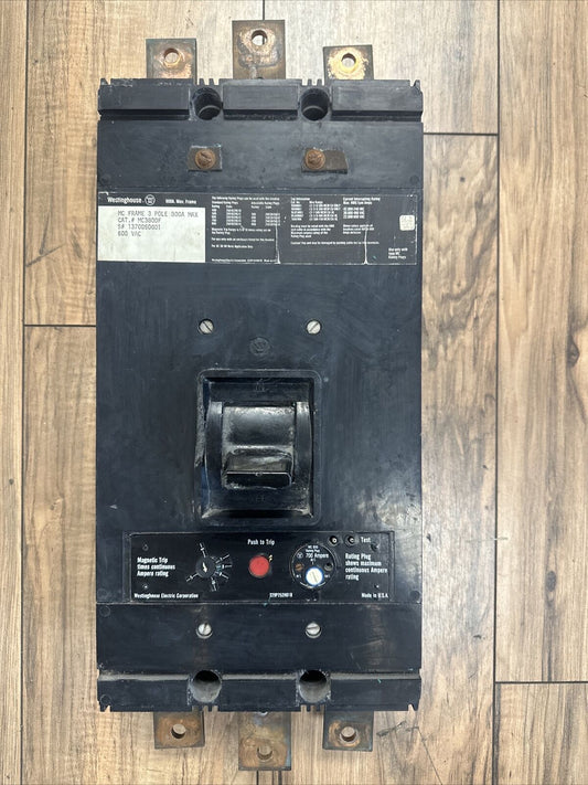 WESTINGHOUSE MC3800F 600VAC MC FRAME 3P 800A 1370D50G01 TRIP PLUG 700AMP