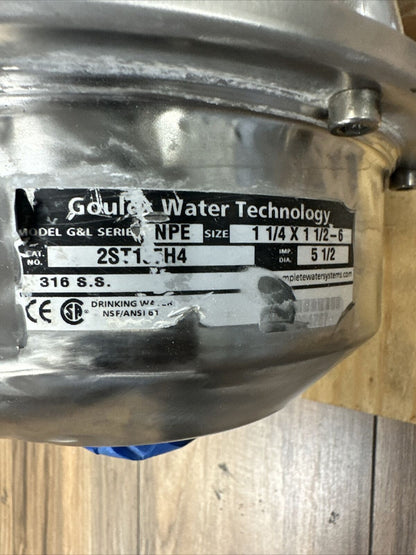 GOULD 2ST1??H4 1 1/4 X 1 1/2-6 PUMP 1313007 5.0HP 3PH 3450RPM