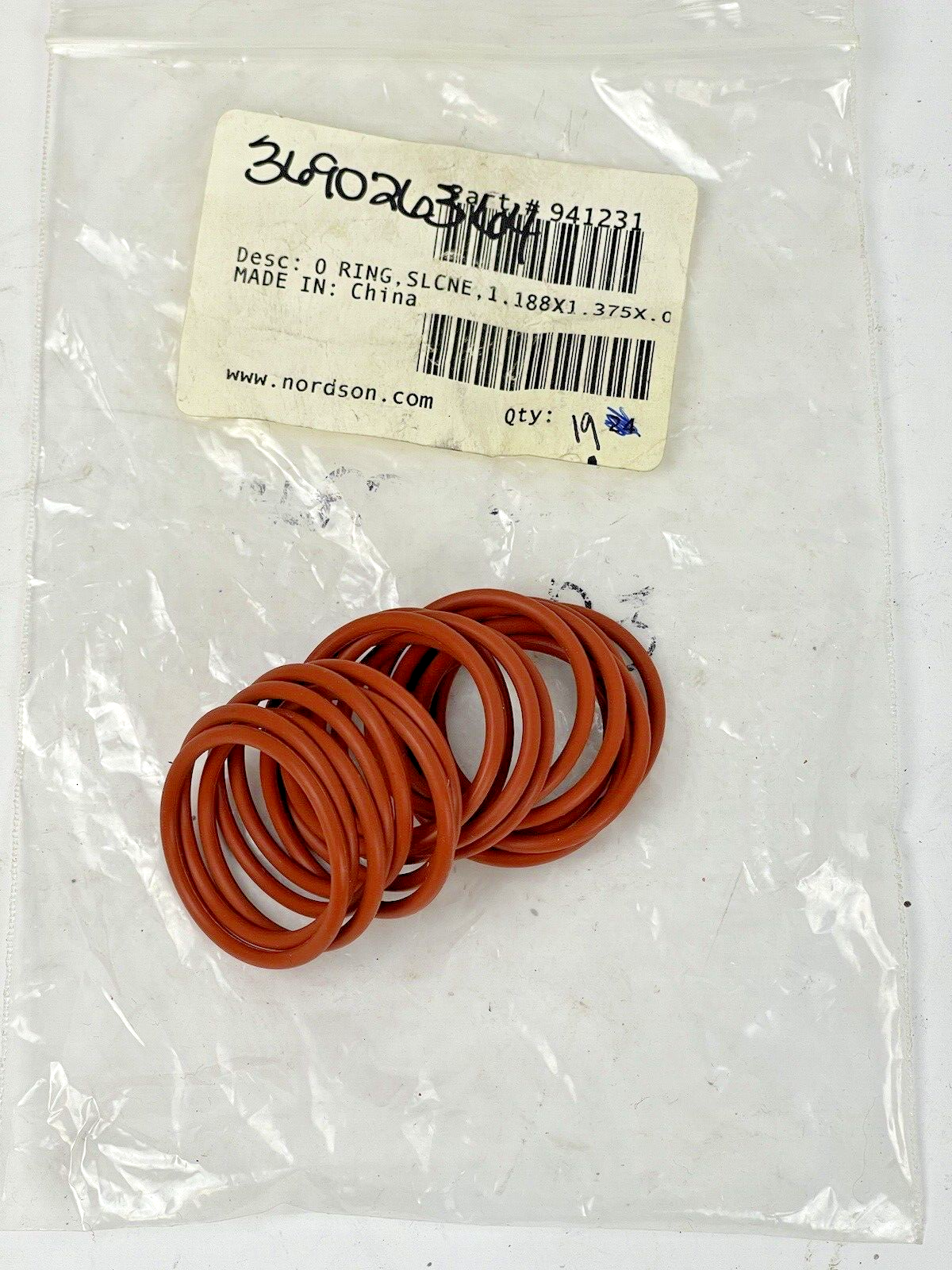 NORDSON *LOT OF 19* 941231 O-Ring FOR PRODIGY POWDER TRANSFER PUMP REPAIR/MAINT.