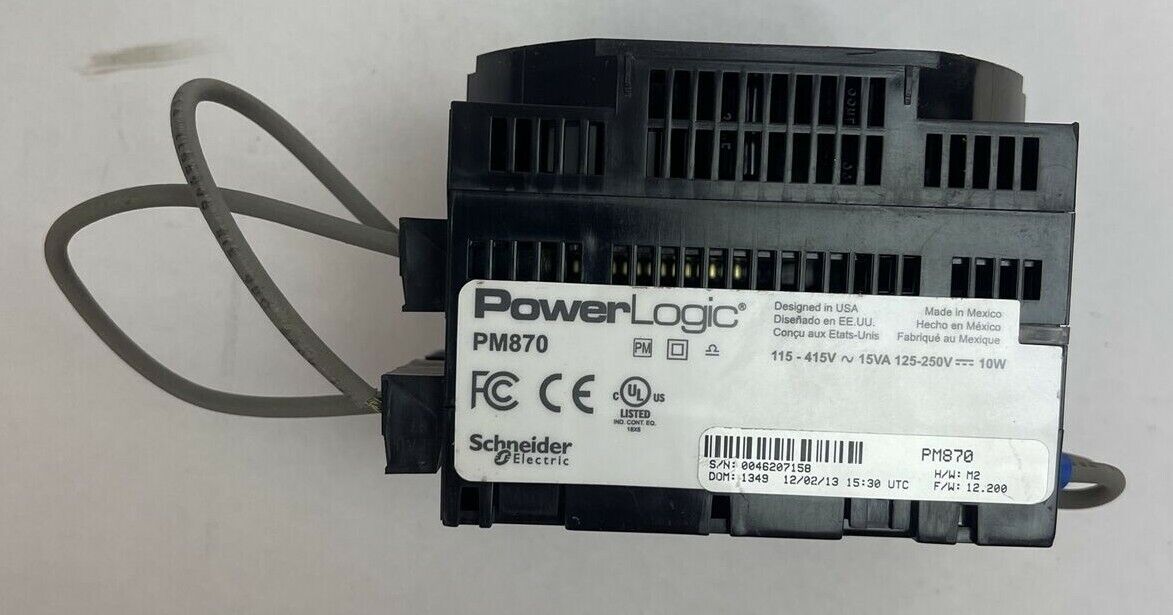 SQUARE D PM870 POWER LOGIC 115-415VAC 15VA 125-250VDC 10W