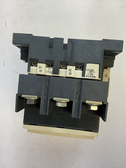 SCHNEIDER ELECTRIC LC1D1156 CONTACTOR 600VAC 3PH 100HP 160 LX1D8 FE7 COIL 115V