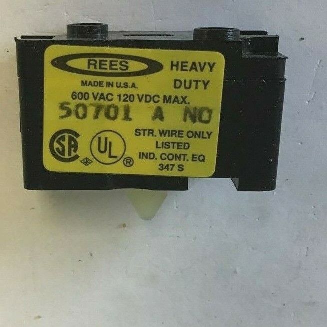 REES 50701-000 CONTACT BLOCK A 600VAC 120VDC HEAVY DUTY ****LOTOF4****
