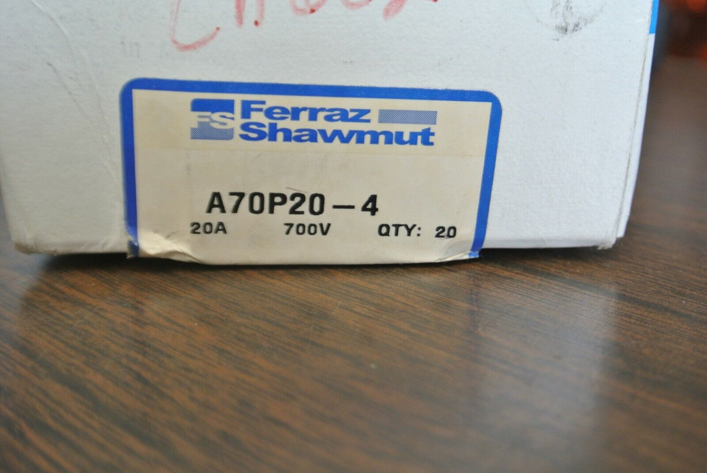 GOULD-SHAWMUT A70P20-4 SEMICONDUCTOR FUSE / 700V / 20A / NEW SURPLUS / EACH