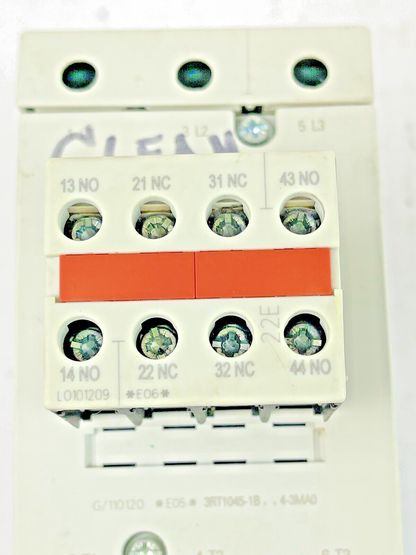 SIEMENS - 3RT1045-1BB44-3MA0 - CONTACTOR & 3RH1921-1HA22-3AA1 & 3RT1926-1BB00