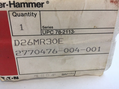 CUTLER HAMMER D26MR30E TYPE "M" RELAY 3NO 0NC COIL 208V 60CY 9-1989-9