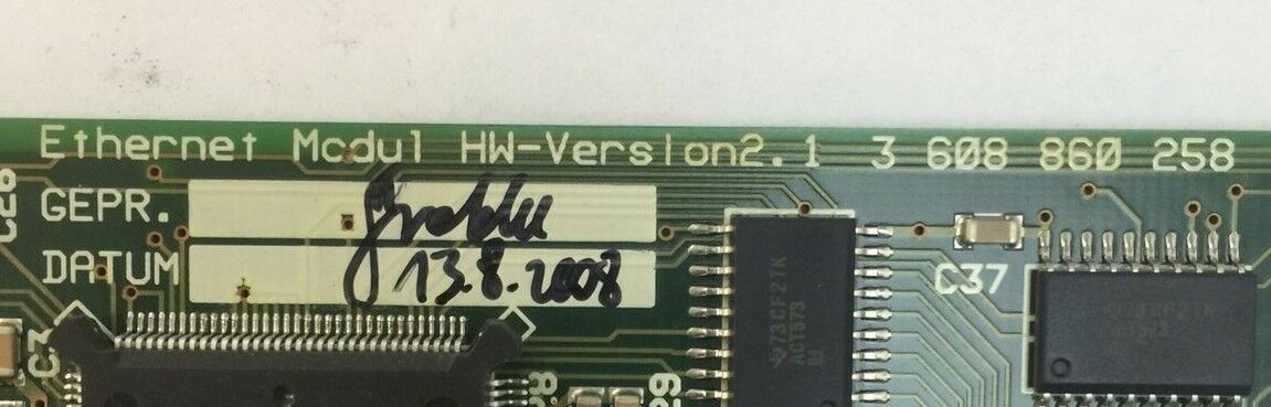 REXROTH 3 608 860 258 SMETH ETHERNET MODULE HW VERSION 2.1 0 608 830 168