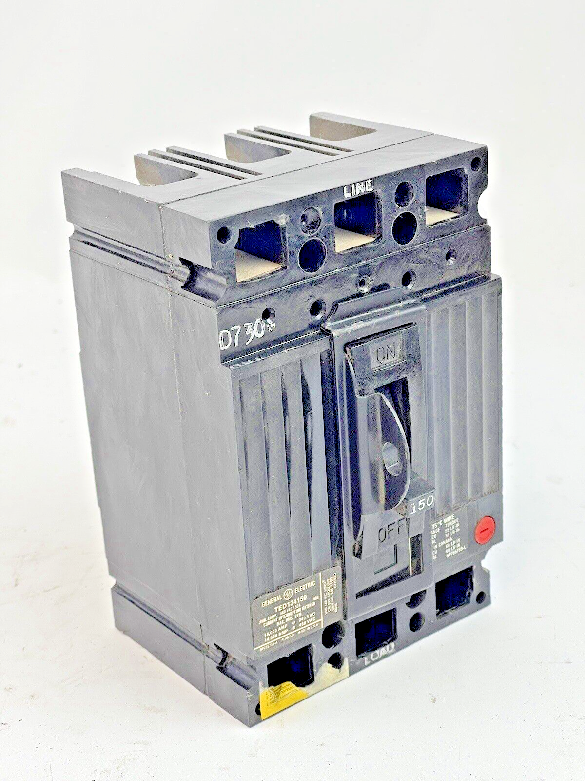 GE - GENERAL ELECTRIC - TED134150 - CIRCUIT BREAKER -  480 VAC, 150 A, 3 POLE