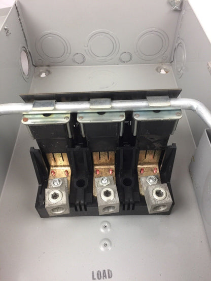 GOULD JU324 VACU-BREAK SWITCH WITH CLAMPMATIC  CONTACTS 200 AMPS 3 PHASE 240 VAC