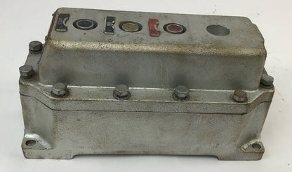 WESTINGHOUSE TYPE HDCEA PUSHBUTTON STATION 8E 3179 CLASS 15-010 600VOLTS