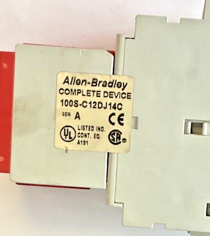 ALLEN BRADLEY 100S-C12DJ14C SAFETY CONTACTOR SER.A 24VDC
