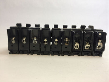 T&B/SYLVANIA/CHALLENGER C-120 CIRCUIT BREAKER 20A 1POLE 120/240VAC (LOT OF 9)