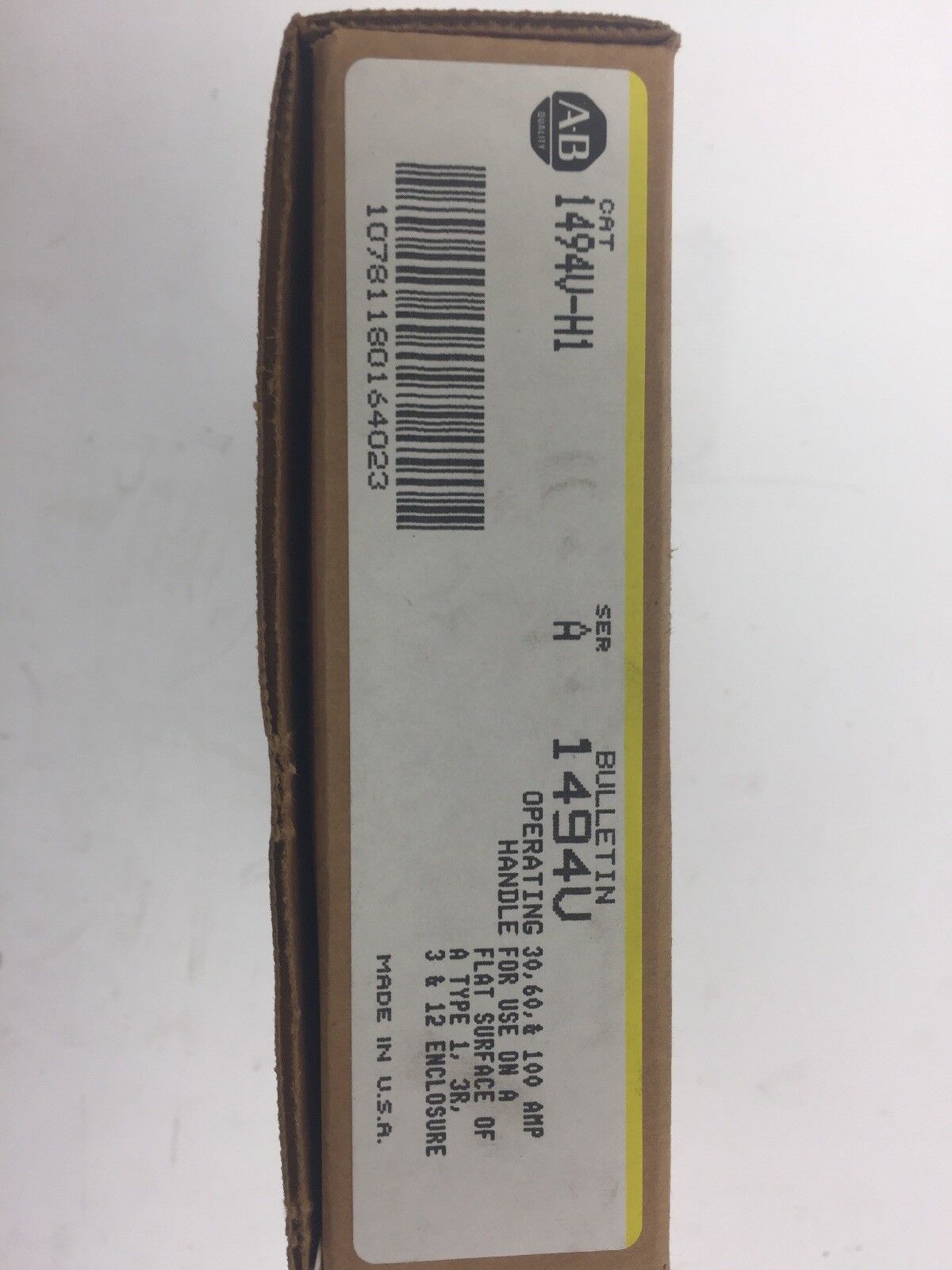 ALLEN BRADLEY 1494V-DHL233 FUSIBLE DISCONNECT SWITCH KIT 30A 250V TYPE 1,3,3R,12
