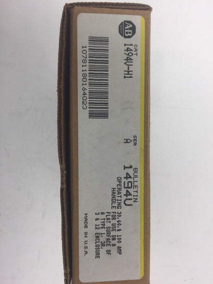 ALLEN BRADLEY 1494V-DHL233 FUSIBLE DISCONNECT SWITCH KIT 30A 250V TYPE 1,3,3R,12