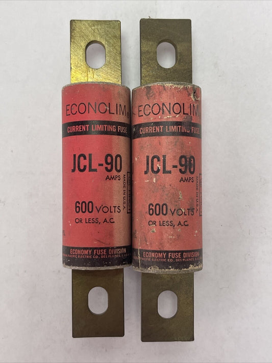 ECONOLIM JCL-90 CURRENT LIMITING FUSE 90AMP 600VAC (LOT OF 2)