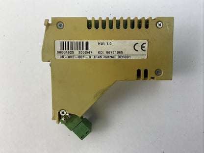 SIGMATEK 05-002-001-D DIAS NETZTEIL DPS001 HW 1.0 MODULE HAS BROKEN OFF PLASTIC