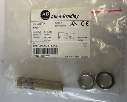 ALLEN BRADLEY 872C-DH3NP12-D4 INDUCTIVE PROXIMITY SENSOR 30VDC SER.E