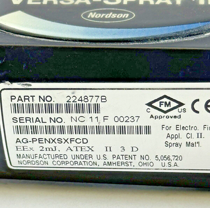 NORDSON - 224877B - VERSA-SPRAY II AUTO PORCELAIN ENAMEL POWDER SPRAY GUN **READ