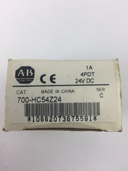 ALLEN BRADLEY 700HC54Z24 CONTROL RELAY 1A 4PDT 24VDC SERIES C
