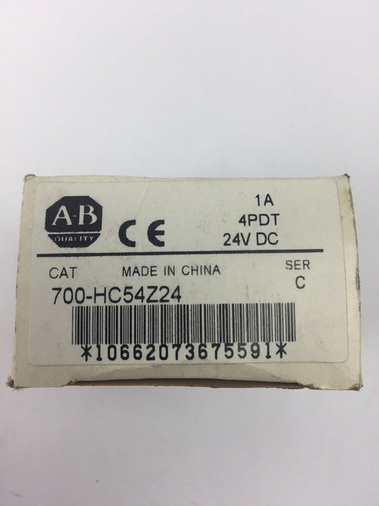 ALLEN BRADLEY 700HC54Z24 CONTROL RELAY 1A 4PDT 24VDC SERIES C