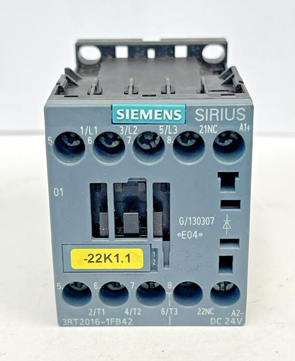 SIEMENS - 3RT2016-1FB42 -AUXILIARY CONTACT-AC-3e/AC-3,9 A,4 kW/400 V, 3-p, 24VDC