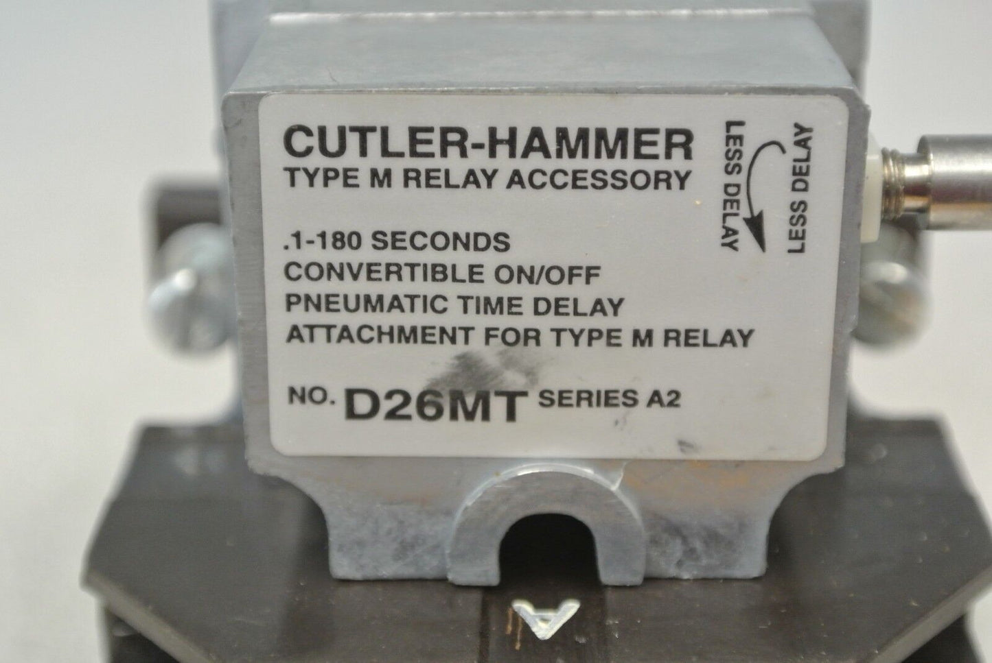 CUTLER-HAMMER D26MTE / TYPE M PNEUMATIC TIMER ATTACHMENT - ON DELAY