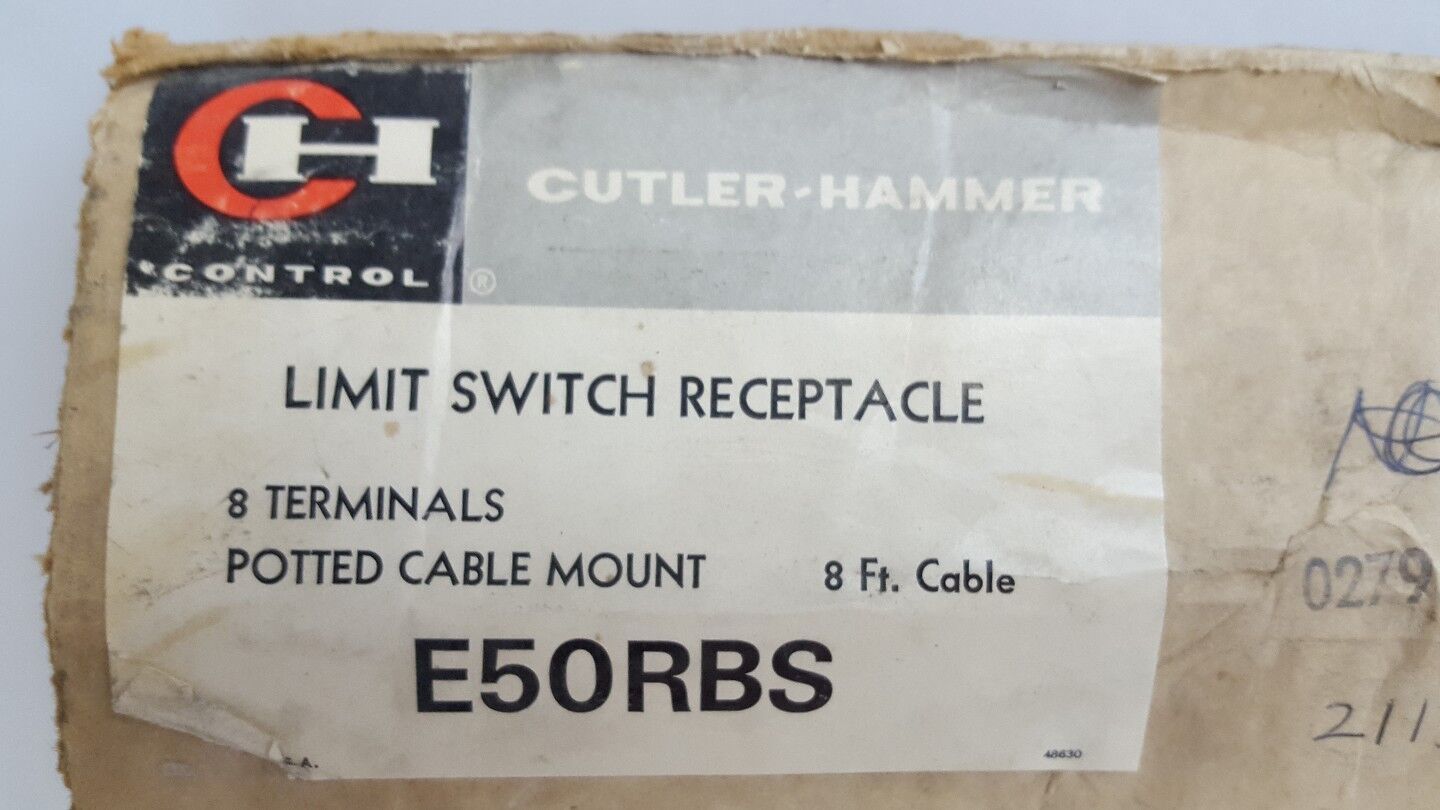 CUTLER-HAMMER LIMIT SWITCH RECEPTACLE W/ 18 FT. CABLE E50RBS